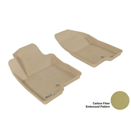 3D Maxpider JEEP COMPASS 2014 KAGU BLACK R1 1 POST ON PASSENGER SIDE Floor Mat L1JP00911509